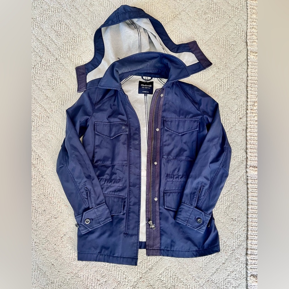 Madewell 2015 Windbreaker Utility Rain Jacket Coat with Hood Vintage